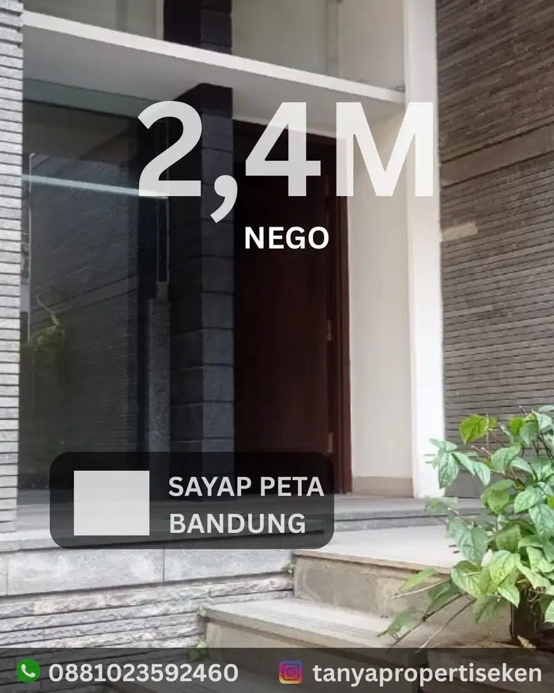 JUAL RUMAH MINIMALIS SIAP HUNI SEMI FURNISHED LOKASI STRATEGIS DI SAYAP PETA BANDUNG
