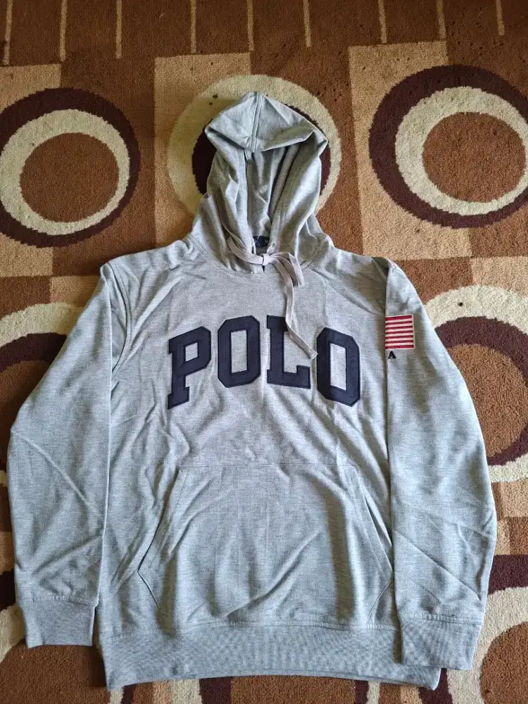 Hoodie Polo Grey Mens Original