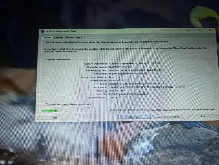 CPU Core I3 dan Monitor 16 Inch 1 set