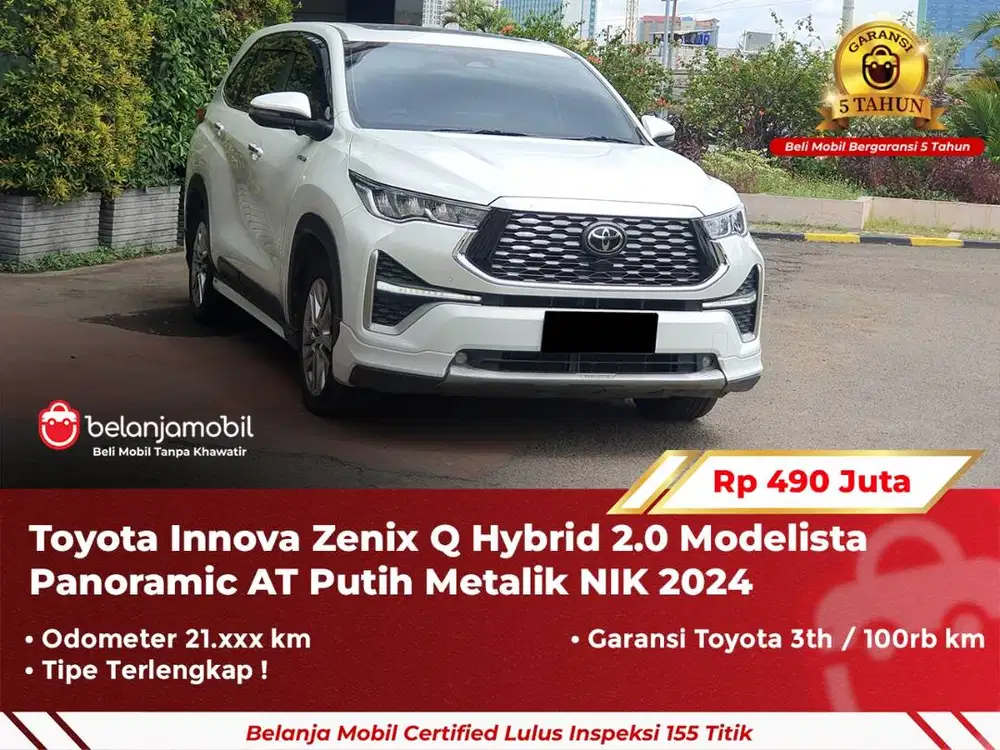 [ GARANSI 5TH ] Toyota Innova Zenix Q Hybrid 2.0 AT Putih 2024 2025