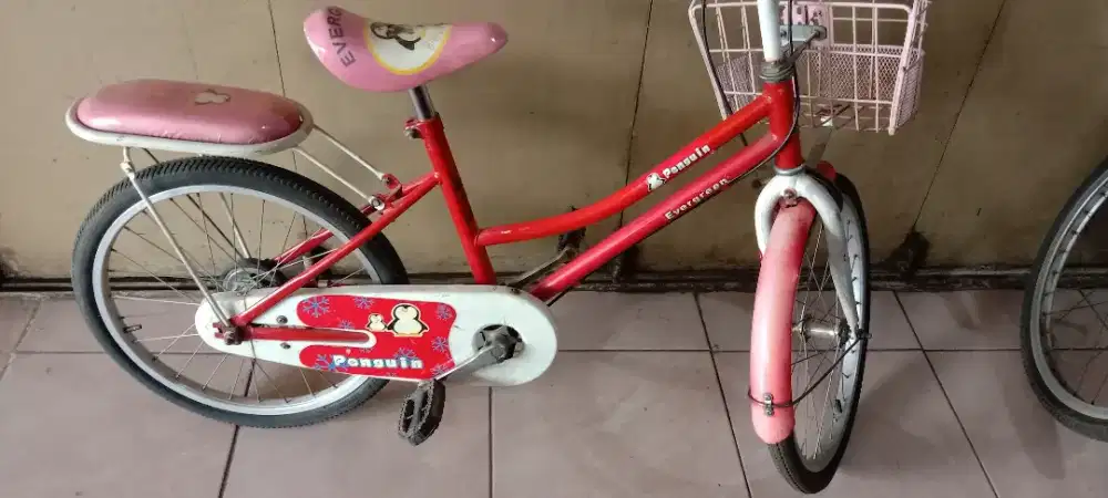 Sepeda anak model cewek.