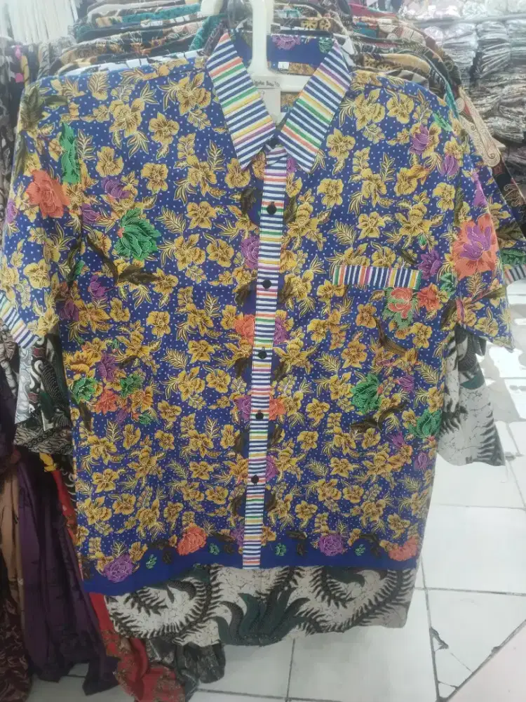 Jual Hem Batik Pria motif kembang