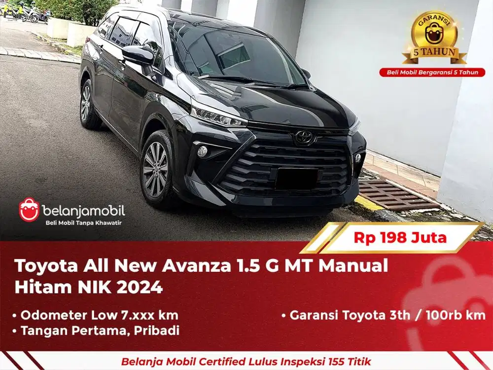 [ LOW KM 7RB ] Toyota All New Avanza 1.5 G MT Manual 2024/2025
