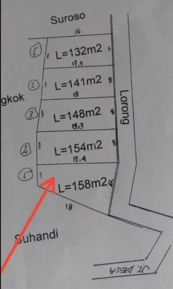 Jual Tanah Kapling Dekat Pasar Kamolan Blora