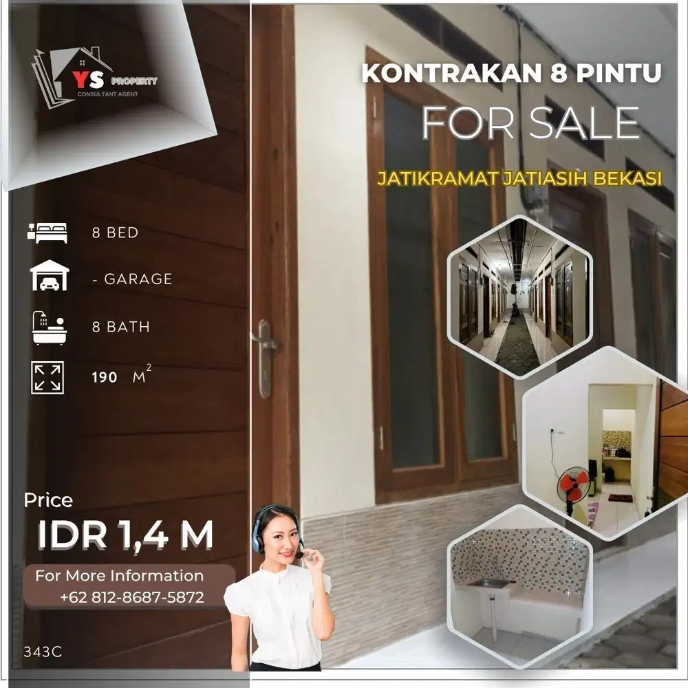 JATI KRAMAT JATI ASIH KONTRAKAN 8 PINTU AKTIF BEROPERASI 343C