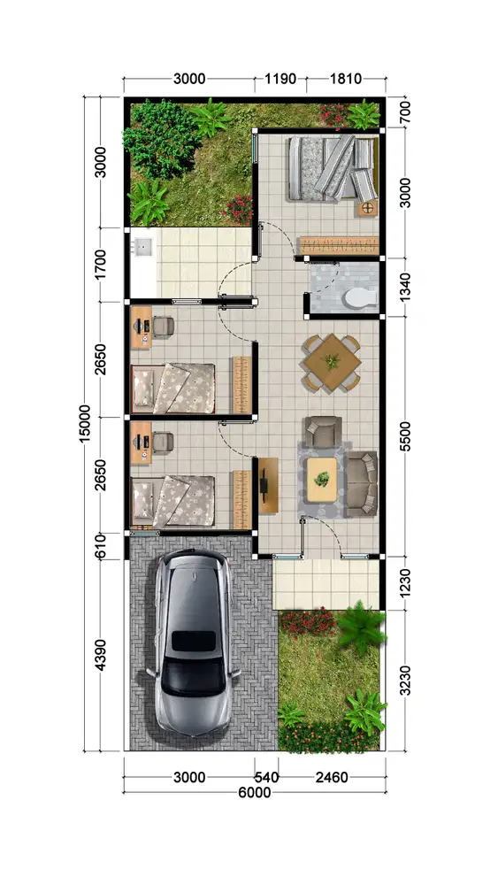 Perumahan Mewah Type 54/90 Minimalis Murah Strategis Pusat Kota 3KT