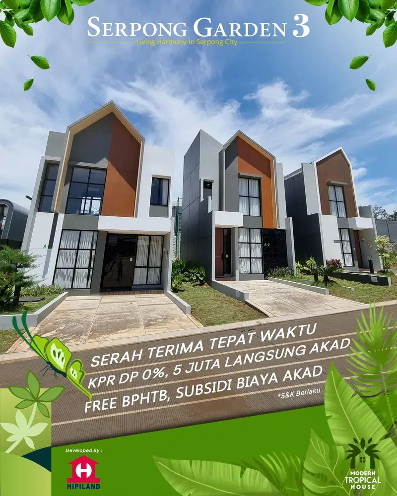 Rumah dekat Stasiun Cisauk, 2 kamar tidur Mezzanine