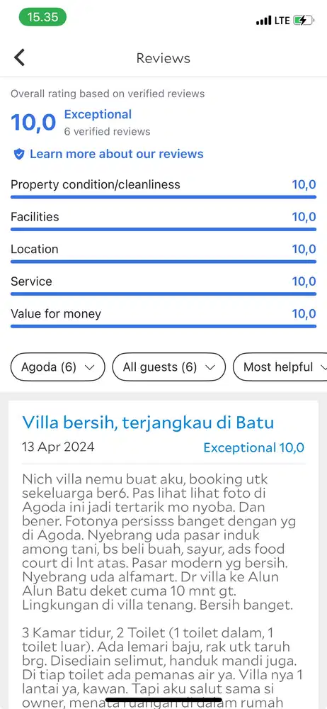 DISEWAKAN VILA BATU TENGAH KOTA DEKAT SEMUA WISATA