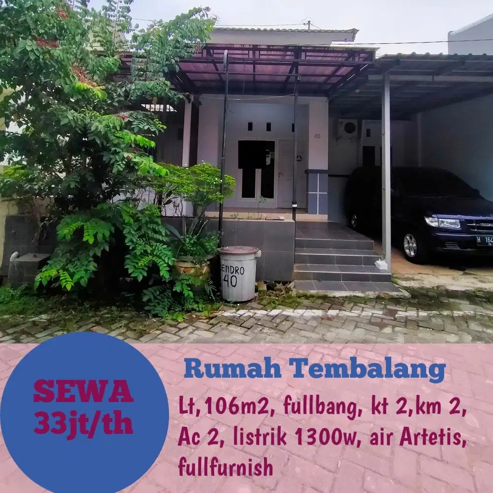 Rumah siap huni full furnish di dekat Kampus Undip Tembalang