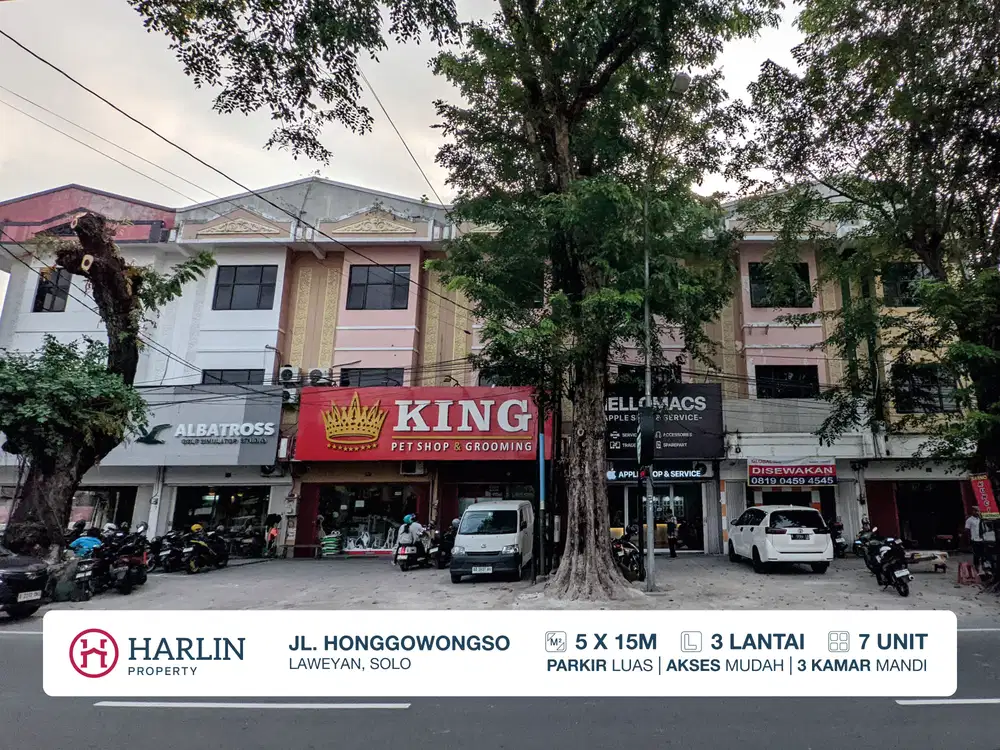 [Disewakan] Ruko 3 lt Pasar Kembang, Solo