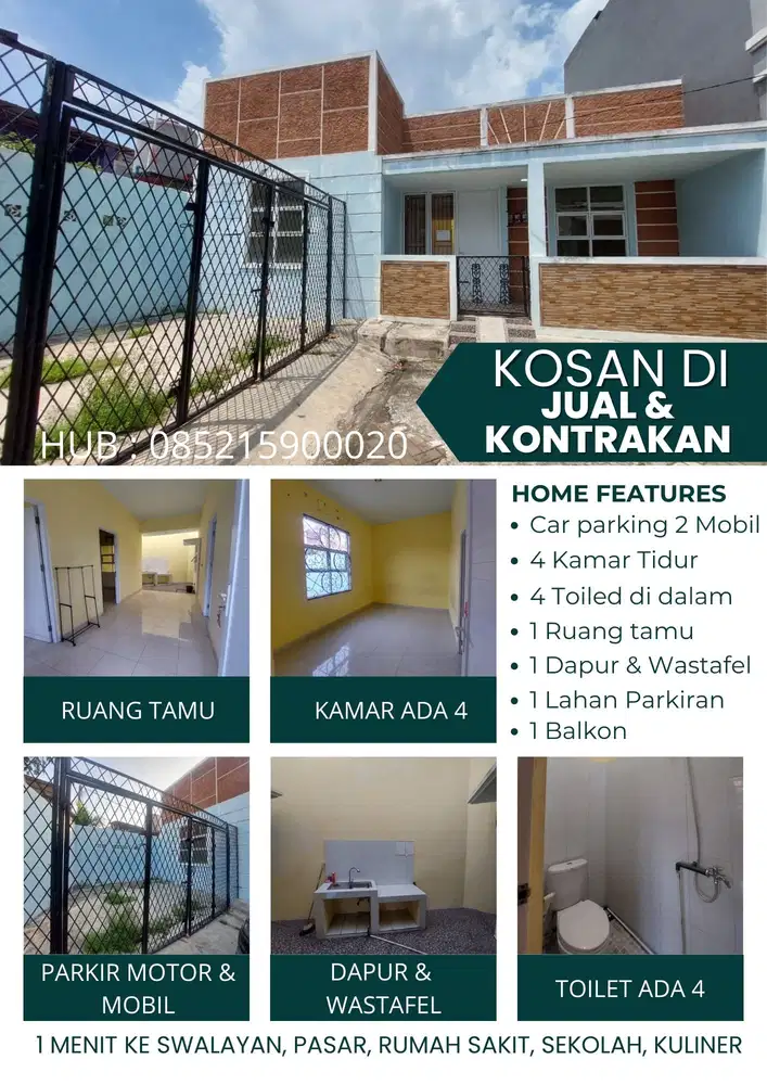 KOSAN RUMAH DI JUAL SANGAT SANGAT MURAH