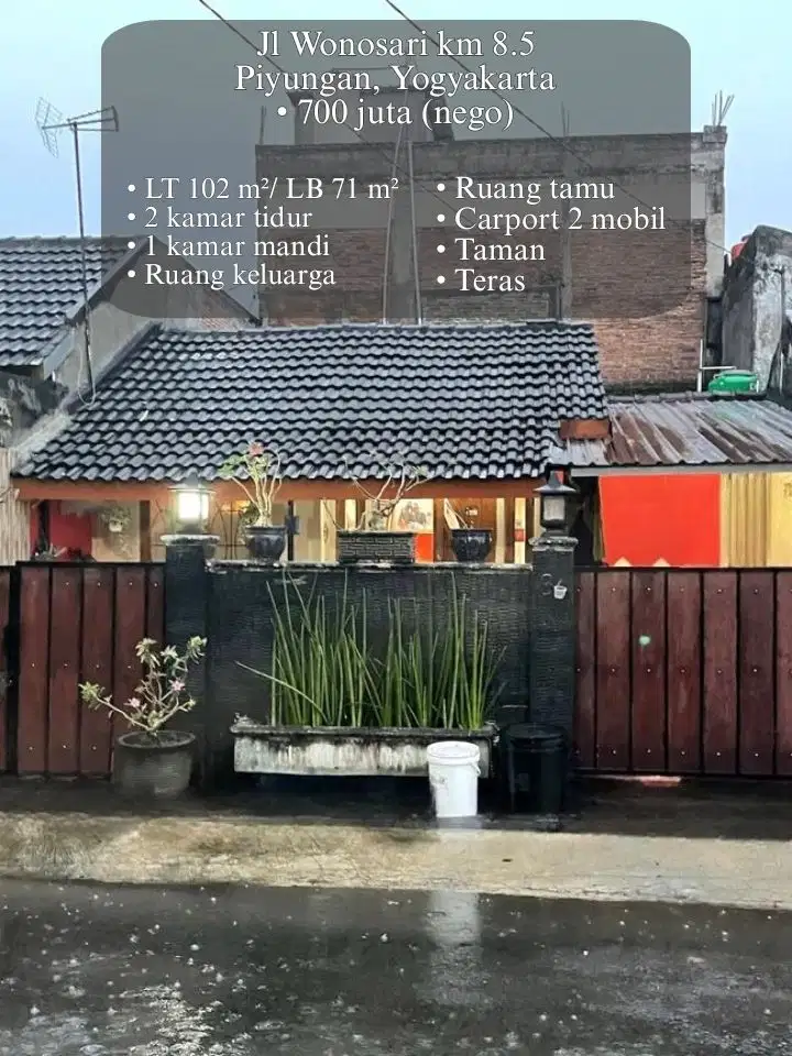 Rumah Siap Huni Piyungan Jalan Wonosari