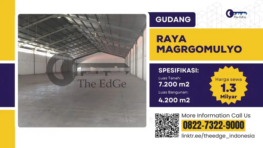 Disewakan Gudang Raya Margomulyo 5 km ke Pintu Tol Tandes - The EdGe