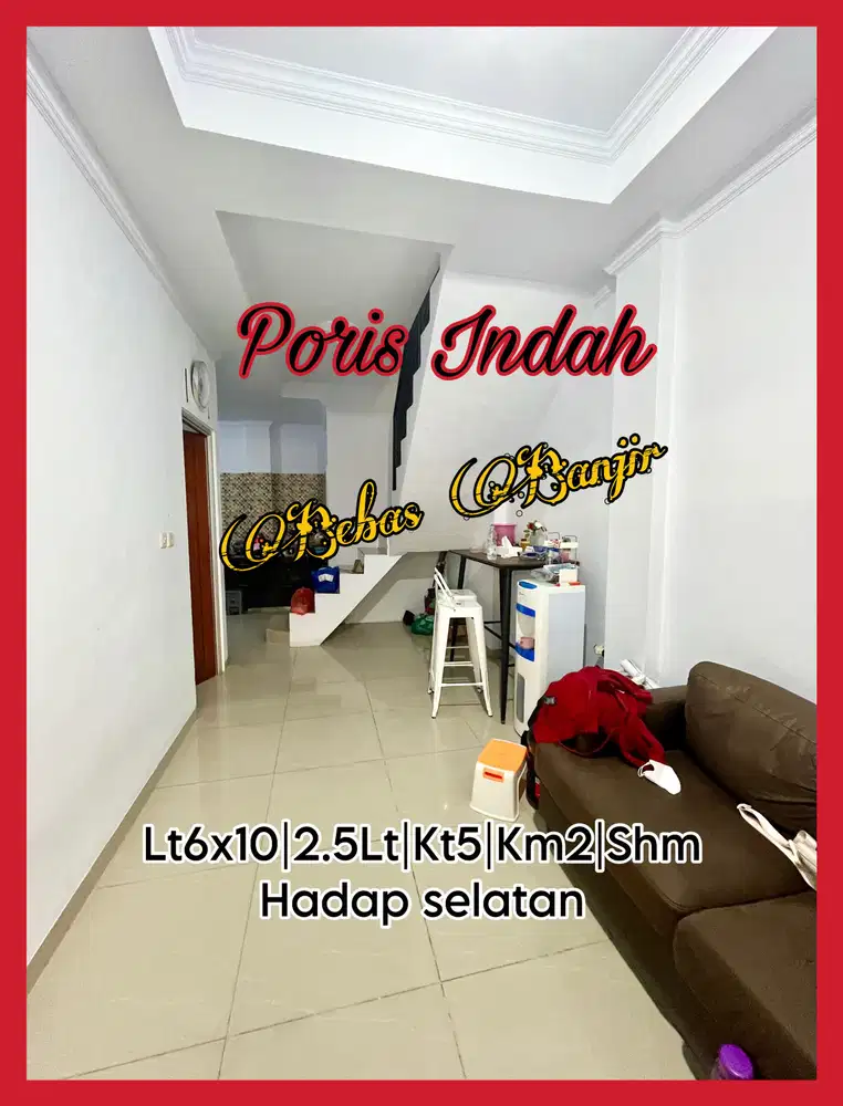 Wilson Rumah siap huni 2.5 lantai lokasi bagus di poris indah