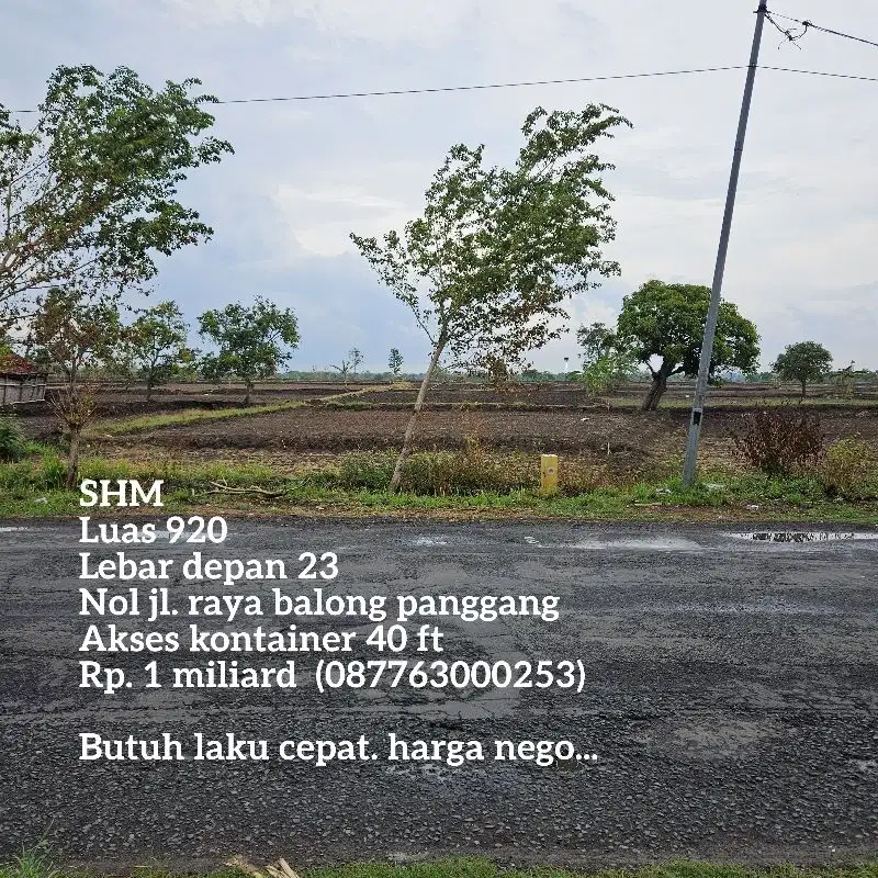 Tanah paling murah balong panggang