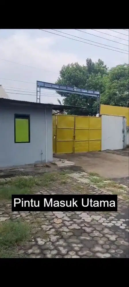 DISEWAKAN MURAH Gudang + tanah Ngelom Sepanjang