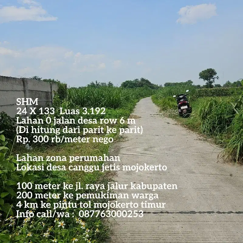 Lahan zona perumahan jetis mojokerto