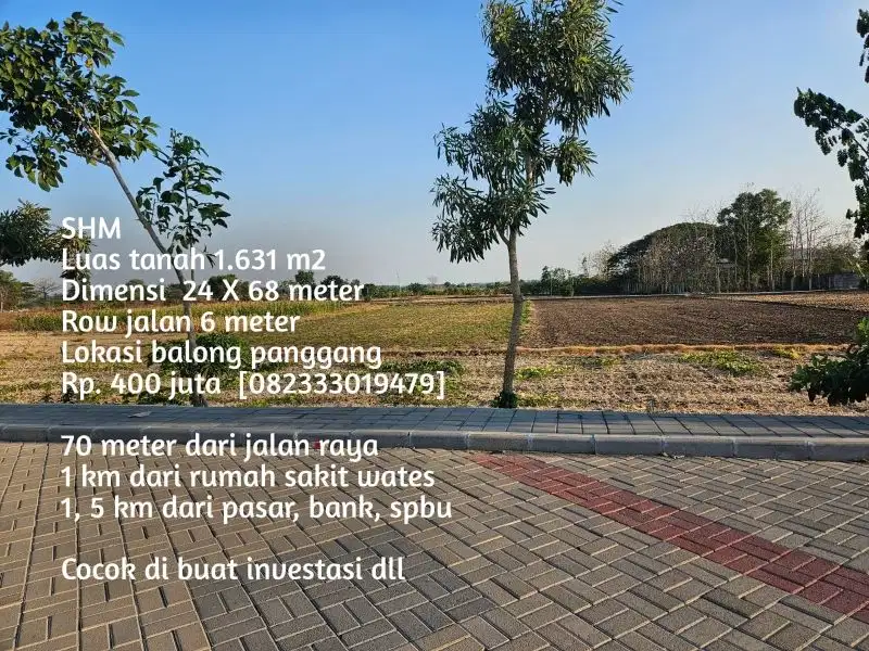 Tanah nol jalan dekat pasar balong panggang