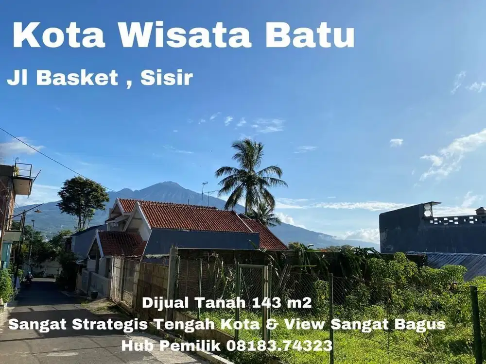 Dijual Tanah Sangat  Strategis di Tengah Kota Batu
