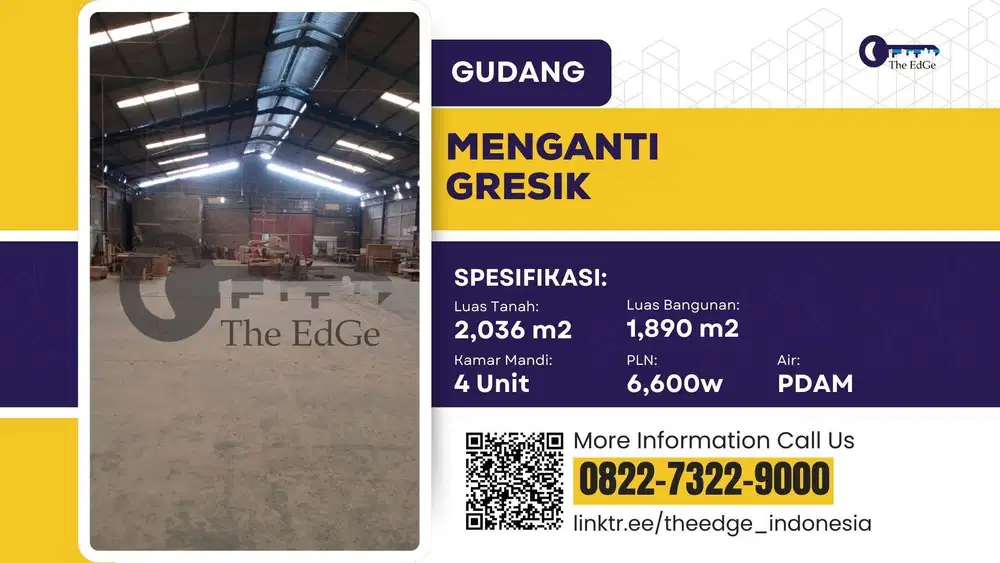 Jual Gudang Raya Domas Menganti Gresik -  The Edge
