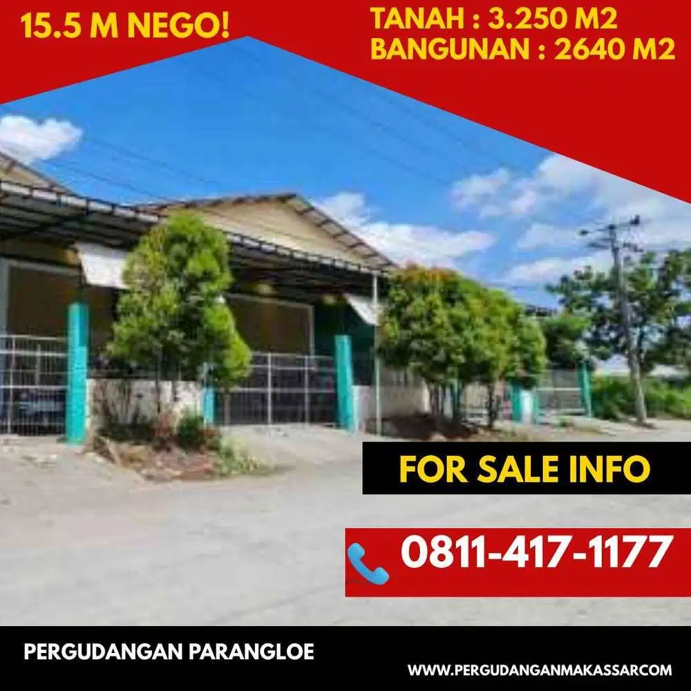 GUDANG SIAP PAKAI DILOKASI PERGUDANGAN DI MAKASSAR PARANGLOE