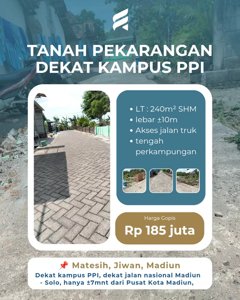 Tanah Murah untuk hunian dekat Kampus Perkeretaapian Indonesia