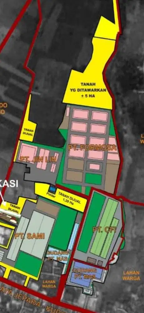 Jual Tanah Industri Di Sengon Bugel Mayong Jepara, Jawa Tengah