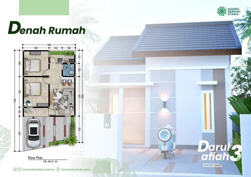 Rumah 1 lantai elegan di tengah kota Makassar