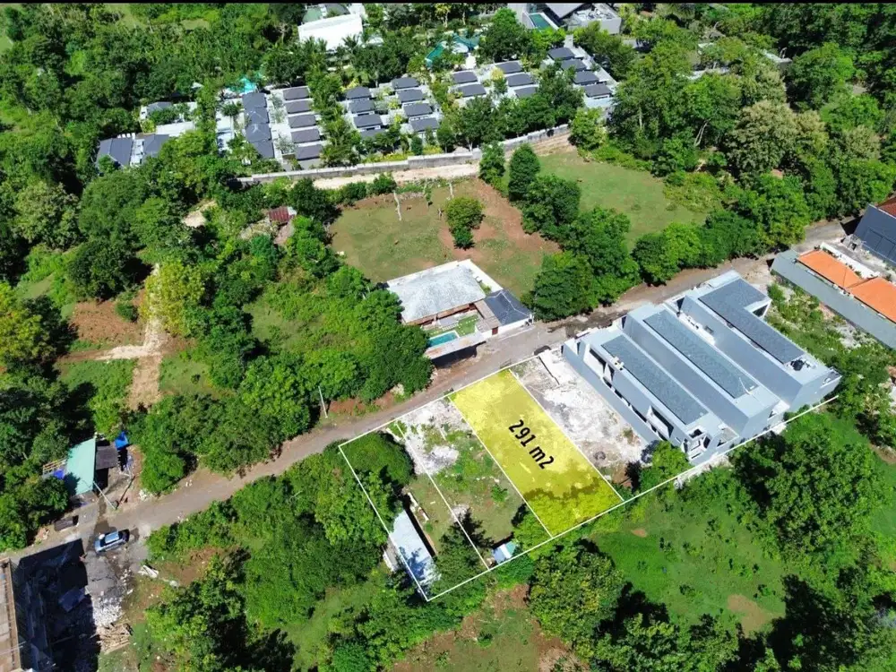 Jual TANAH 291m2 zona pink pariwisata, pantai Balangan Jimbaran Bali
