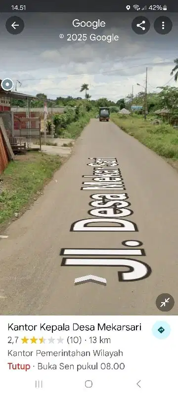 dijual tanah dekat Cisauk di Rumpin