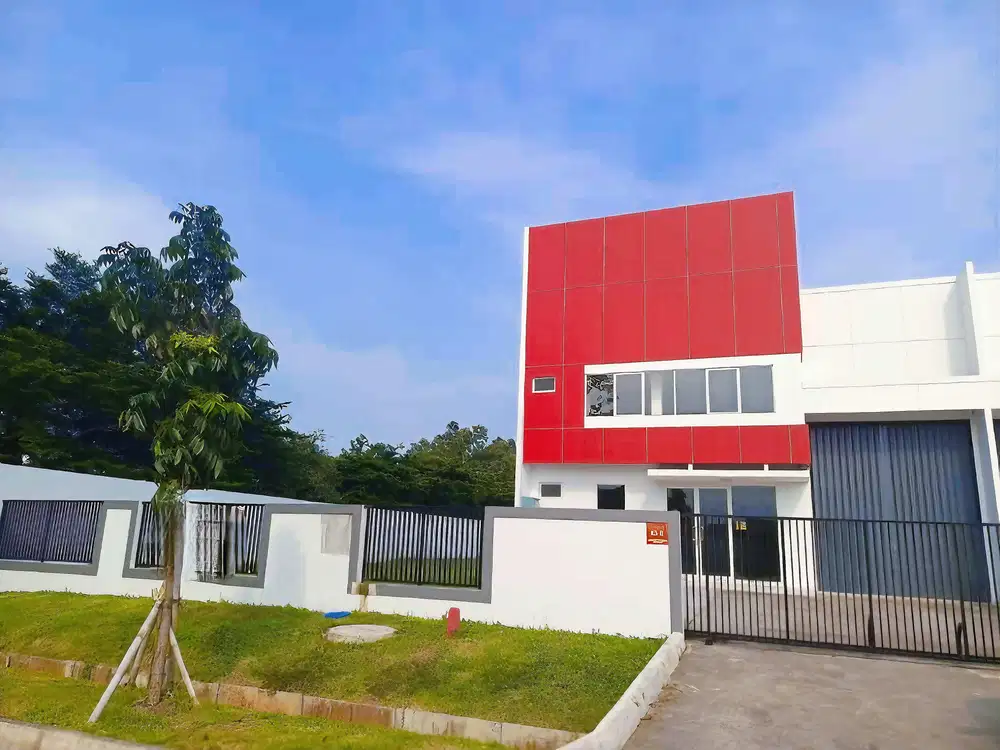TOB Jababeka ready sudut gudang strategis Kantor + Workshop Siap Pakai