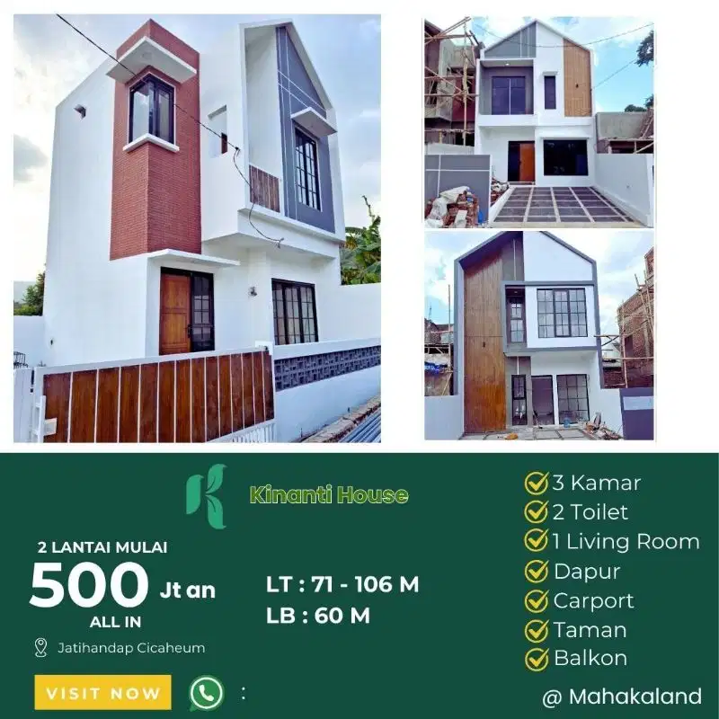 Rumah Baru 2lt 500jtaan di Jatihandap