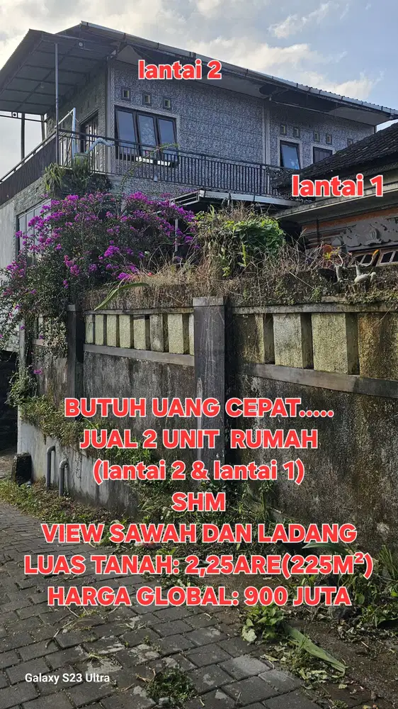 BUC JUAL RUMAH 222M2 dkt RS PURI BUNDA  jln ir sukarno Tabanan Bali