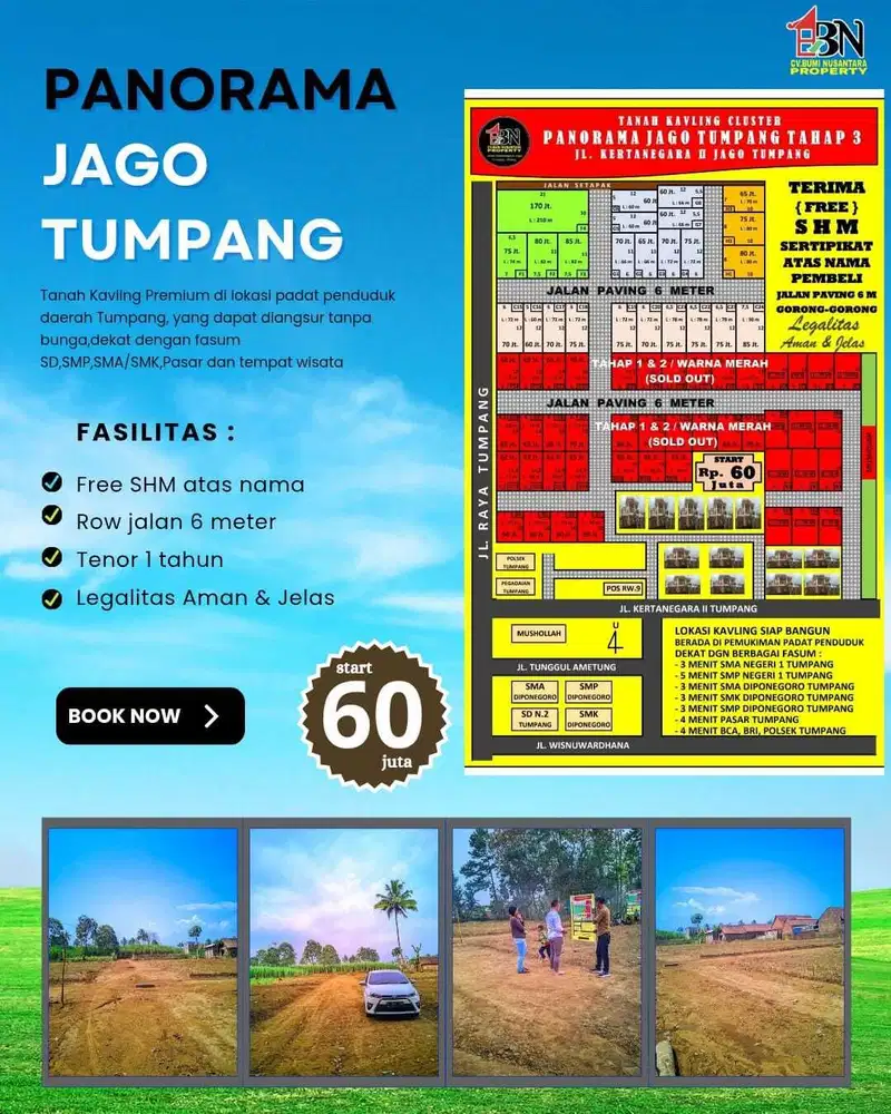 Tanah Kavling SHM Siap Bangun Jago Tumpang Malang