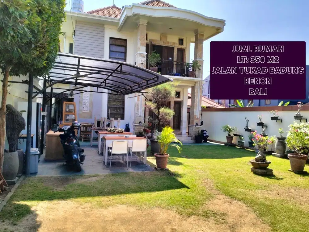 JUAL RUMAH 350m2 di RENON jalan Tukad badung Denpasar Bali