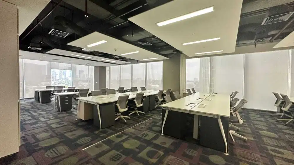 Sewa Kantor Full Furnish 320 m2 di 18 Parc Place SCBD, Hrg Tjangkau