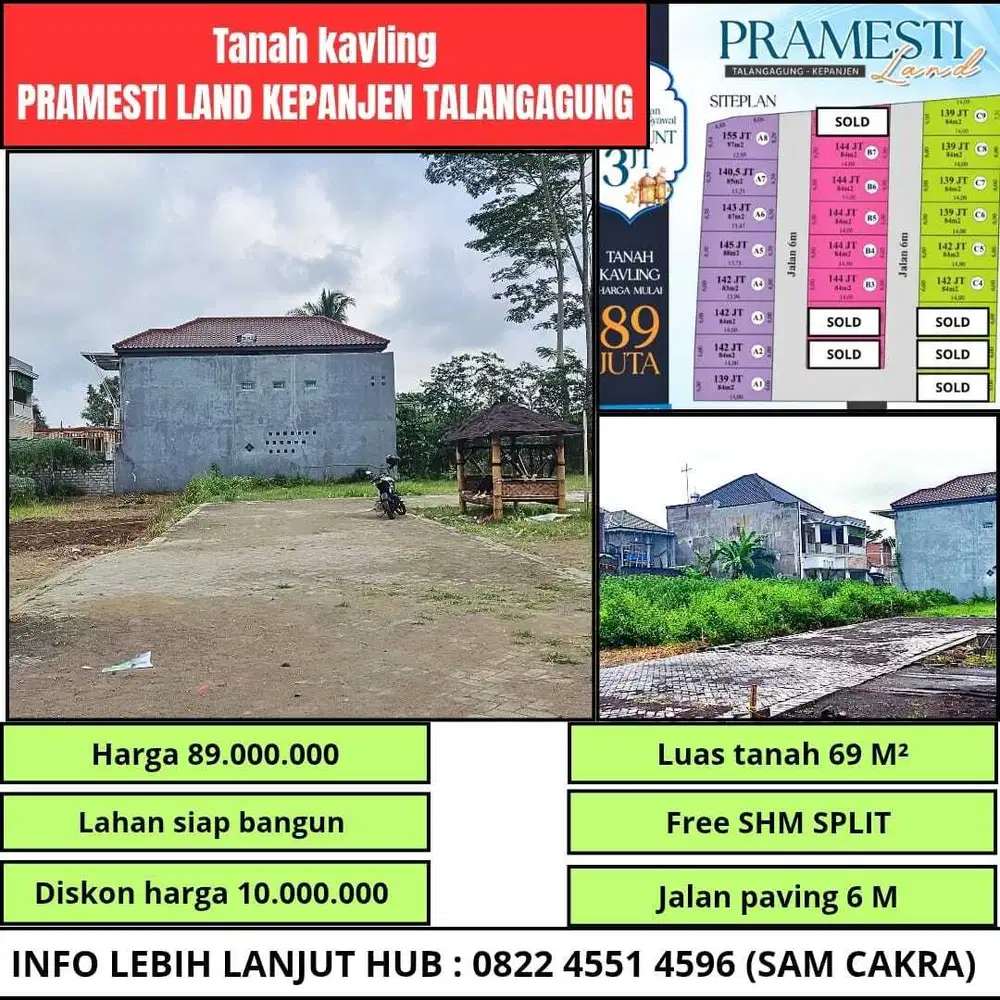 Tanah kavling ditengah kota kepanjen