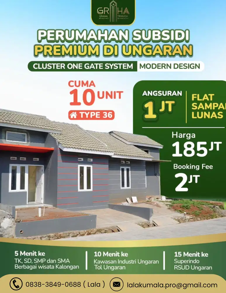 GRAHA TRIMUDA HUNIAN SUBSIDI RASA PREMIUM DI UNGARAN!