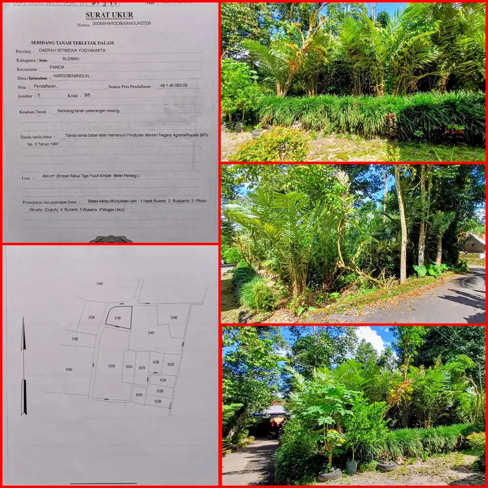 Tanah pakem sangt nyaman dan asri cocok hunian villa