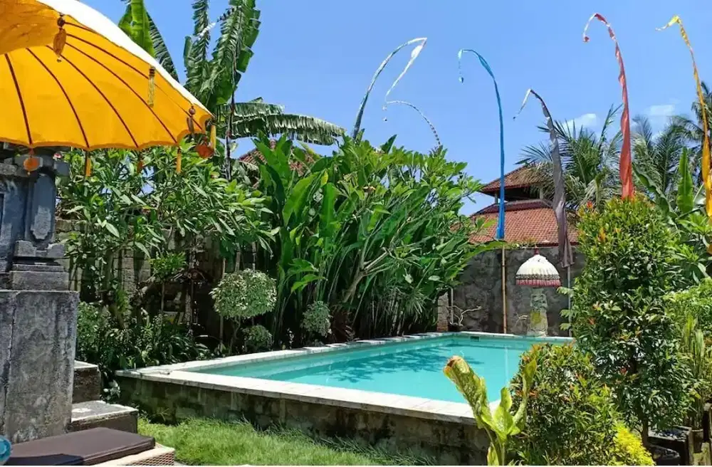 Villa saba View sawah jalan kaki ke pantai