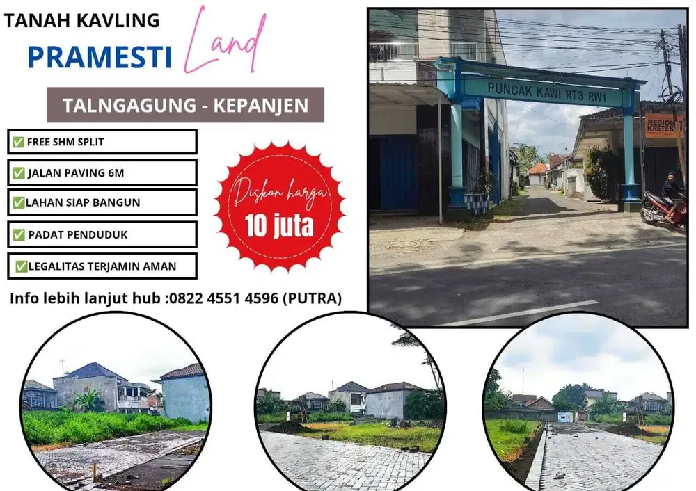 Tanah kavling pribadi kota kepanjen