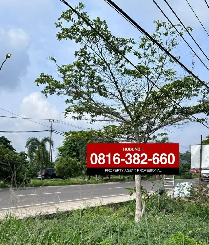 Dijual tanah 1.069m2 di pinggir jln Nurdin Panji Palembang