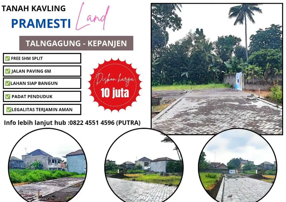 Tanah kavling milik pribadi harga murah