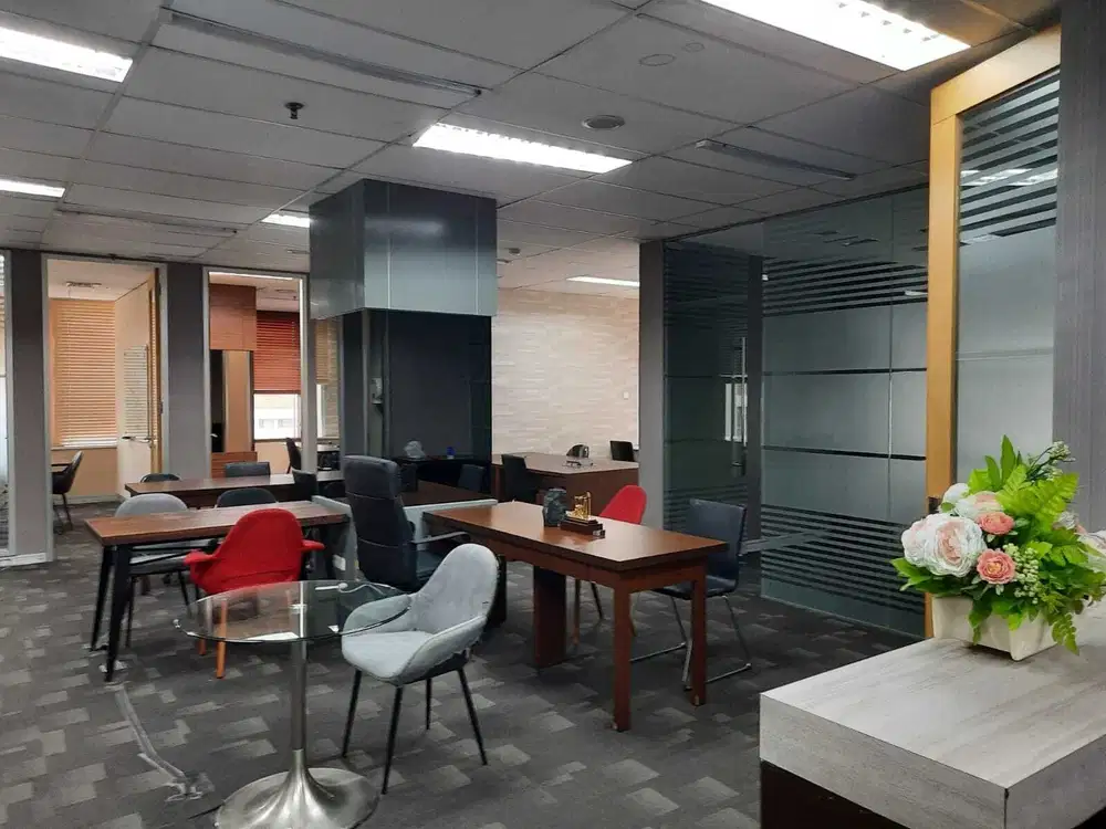 Sewa Kantor Full Furnish 166 m2 di Mandiri Inhealth Tower Kuningan