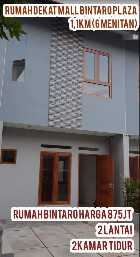Rumah Bintaro Dekat Stasiun Pondok Ranji (1,3KM/6menitan)