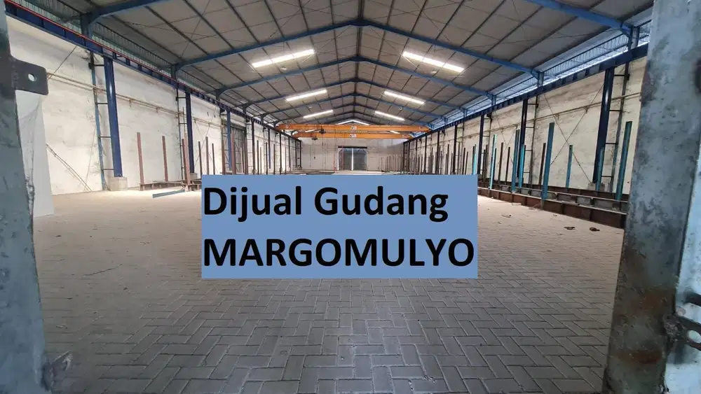 Dijual Gudang Margomulyo Permai bangunan kokoh, kondisi siap pakai. MU