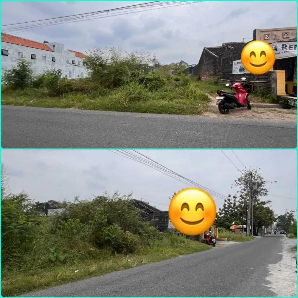 Tanah murah pinggir jalan utama tamantirto cocok untuk usaha