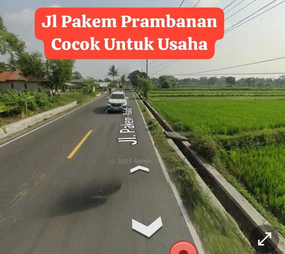 Tanah sangat strategis pinggir jaalan raya pakem prambanan