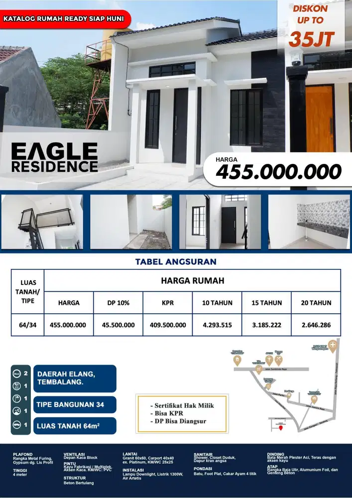 PERUM EAGLE RESIDENCE Promo Awal Tahun disc hingga 35 Jt