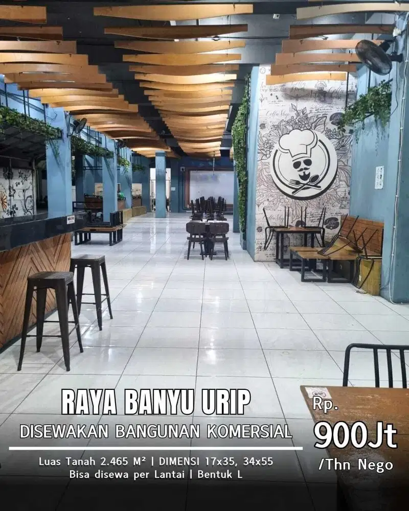 Disewakan Bangunan Komersial 3 Lantai Raya Banyu Urip dekat Tol, 3 lt
